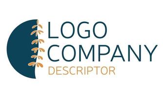 design de logotipo de vetor de folha de árvore, conceito orgânico amigável