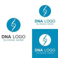 logotipo de vetor de DNA. logotipo médico moderno, com design de modelo de ilustração vetorial