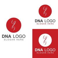 logotipo de vetor de DNA. logotipo médico moderno, com design de modelo de ilustração vetorial