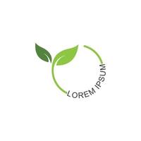 logotipo da folha verde. jardim, plantas e design vetorial de natureza. modelo de vetor de ilustração de conceito