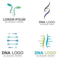 logotipo de vetor de DNA. logotipo médico moderno, com design de modelo de ilustração vetorial