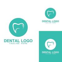 logotipo odontológico, logotipo para saúde bucal e logotipo para atendimento odontológico. usando um conceito de design de vetor de ilustração de modelo