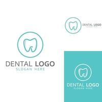 logotipo odontológico, logotipo para saúde bucal e logotipo para atendimento odontológico. usando um conceito de design de vetor de ilustração de modelo