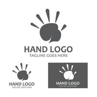 logotipo de cuidados com as mãos e modelo de vetor de símbolo eps10