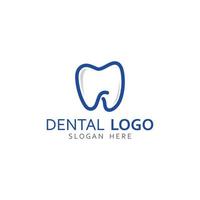 logotipo odontológico, logotipo para saúde bucal e logotipo para atendimento odontológico. usando um conceito de design de vetor de ilustração de modelo