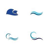 onda de água praia logotipo de água azul vetor
