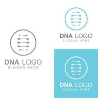 logotipo de vetor de DNA. logotipo médico moderno, com design de modelo de ilustração vetorial