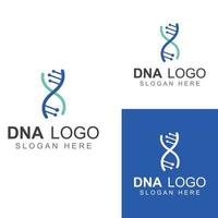 logotipo de vetor de DNA. logotipo médico moderno, com design de modelo de ilustração vetorial