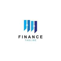 logotipo de negócios financeiros ou logo.logo gráfico financeiro para dados de resultados de negócios financeiros. com ilustração de modelo de vetor de design de ícone.