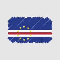 vetor de pincel de bandeira de cabo verde. bandeira nacional