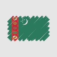 vetor de bandeira do turquemenistão. bandeira nacional