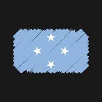 vetor de pincel de bandeira da micronésia. bandeira nacional
