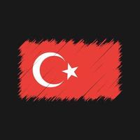 pinceladas de bandeira da turquia. bandeira nacional vetor