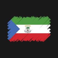 pincel de bandeira da guiné equatorial. bandeira nacional vetor