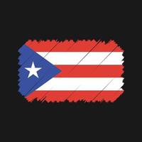 vetor de pincel de bandeira de porto rico. bandeira nacional