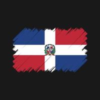 pincel de bandeira da república dominicana. bandeira nacional vetor