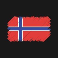 escova de bandeira da noruega. bandeira nacional vetor