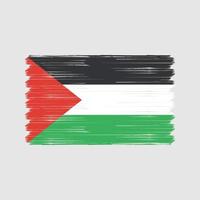 pincel de bandeira da Palestina. bandeira nacional vetor