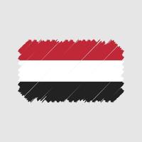 vetor de escova de bandeira do iêmen. bandeira nacional