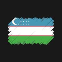 escova de bandeira do uzbequistão. bandeira nacional vetor