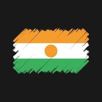 escova de bandeira do niger. bandeira nacional vetor