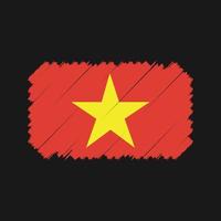vetor de pincel de bandeira do vietnã. bandeira nacional