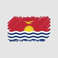 escova de bandeira de kiribati. bandeira nacional vetor