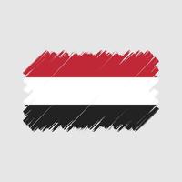 escova de bandeira do iêmen. bandeira nacional vetor