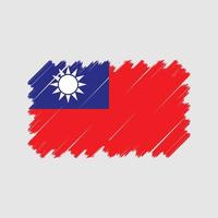 vetor de bandeira de taiwan. bandeira nacional