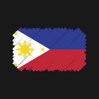 vetor de pincel de bandeira filipinas. bandeira nacional