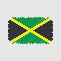 vetor de pincel de bandeira da jamaicana. bandeira nacional