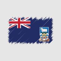 pinceladas de bandeira das ilhas falkland. bandeira nacional vetor