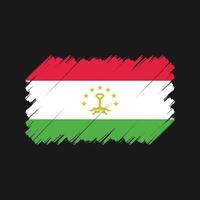 pincel de bandeira do tajiquistão. bandeira nacional vetor