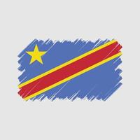 pincel de bandeira da república do congo. bandeira nacional vetor