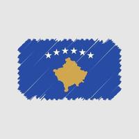 vetor de pincel de bandeira do Kosovo. bandeira nacional