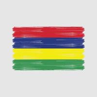 pincel de bandeira das Maurícias. bandeira nacional vetor