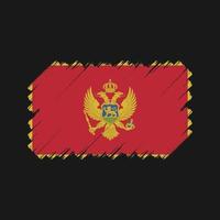 escova de bandeira de montenegro. bandeira nacional vetor