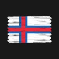 escova de bandeira das ilhas faroe. bandeira nacional vetor