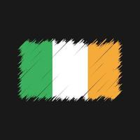 pinceladas de bandeira da irlanda. bandeira nacional vetor