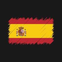 pinceladas de bandeira espanha. bandeira nacional vetor