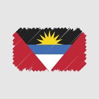 vetor de pincel de bandeira de antígua e barbuda. bandeira nacional