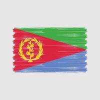 pincel de bandeira da eritreia. bandeira nacional vetor