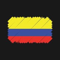 vetor de pincel de bandeira da colômbia. bandeira nacional
