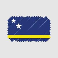 vetor de pincel de bandeira de curaçao. bandeira nacional