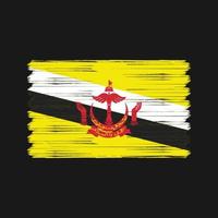pincel de bandeira brunei. bandeira nacional vetor