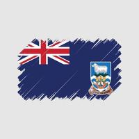 escova de bandeira das ilhas falkland. bandeira nacional vetor