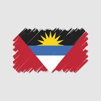 escova de bandeira de antígua e barbuda. bandeira nacional vetor