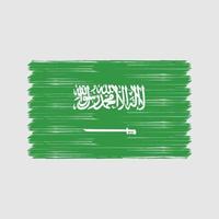 escova de bandeira da arábia saudita. bandeira nacional vetor