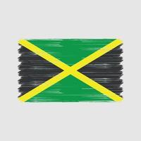 pincel de bandeira da jamaicana. bandeira nacional vetor