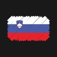 vetor de pincel de bandeira da eslovênia. bandeira nacional